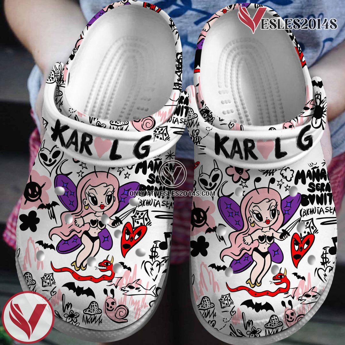 Karol G Music Crocs Crocband Clogs Shoes, Unique Gifts For Fans Style 33 - Vesles2014S