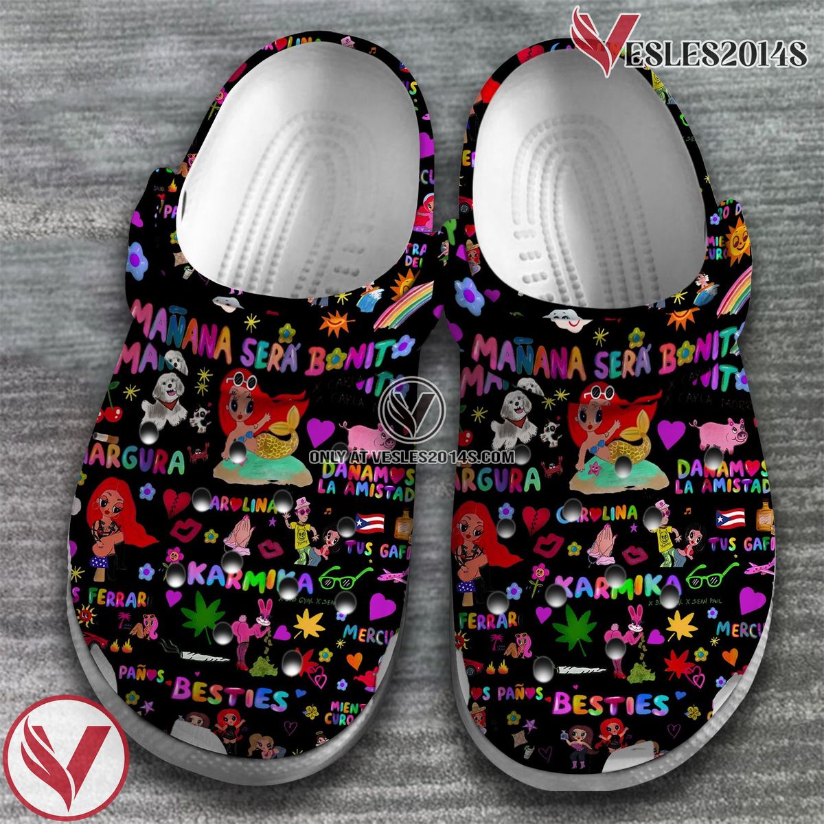 Karol G Music mañana será bonito Crocs Crocband Clogs Shoes, Unique Gifts For Fans Style 5 - Vesles2014S 2