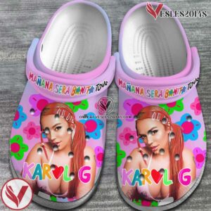Karol G Music mañana será bonito Crocs Crocband Clogs Shoes, Unique Gifts For Fans Style 7 - Vesles2014S