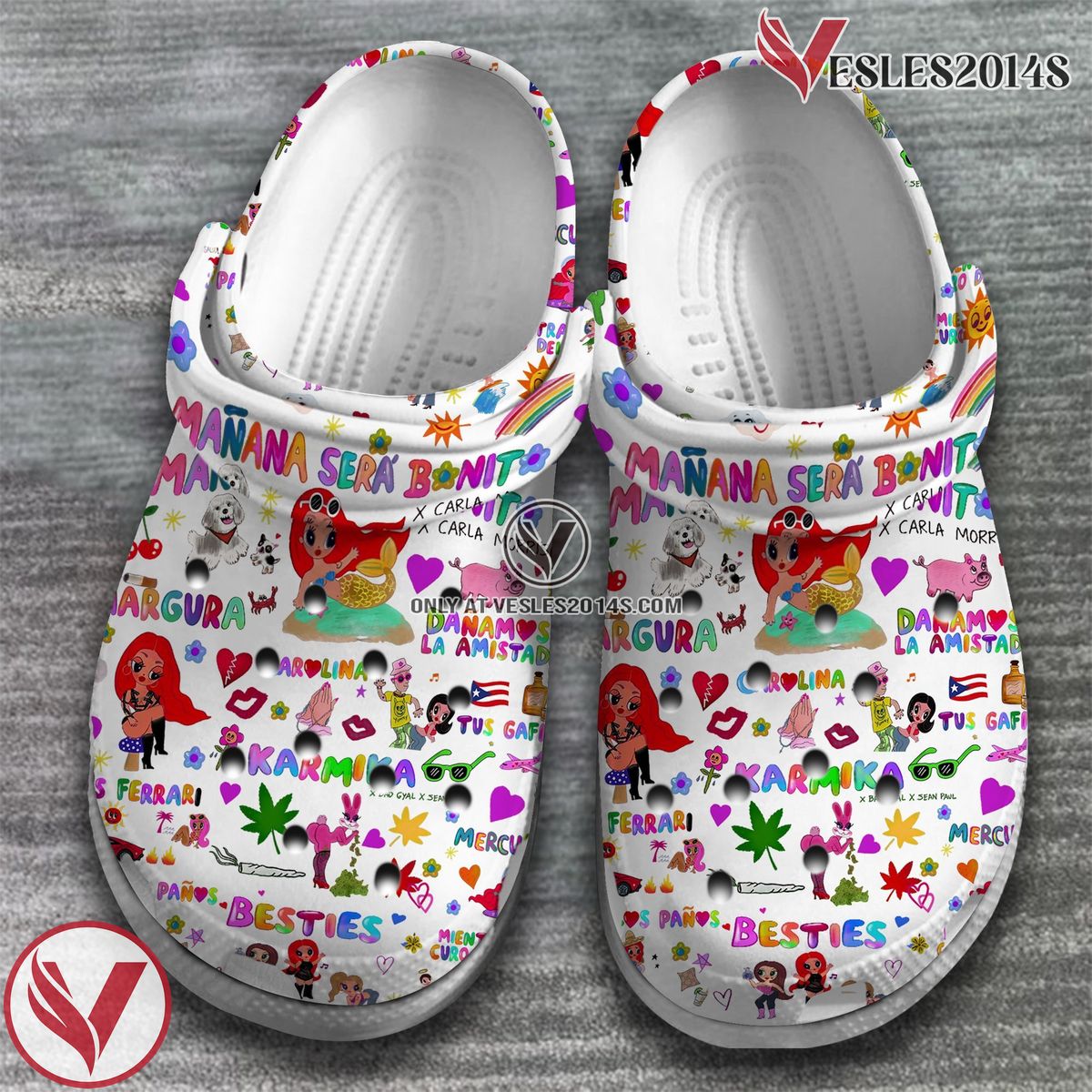 Karol G Music mañana será bonito Crocs Crocband Clogs Shoes, Unique Gifts For Fans Style 8 - Vesles2014S 2