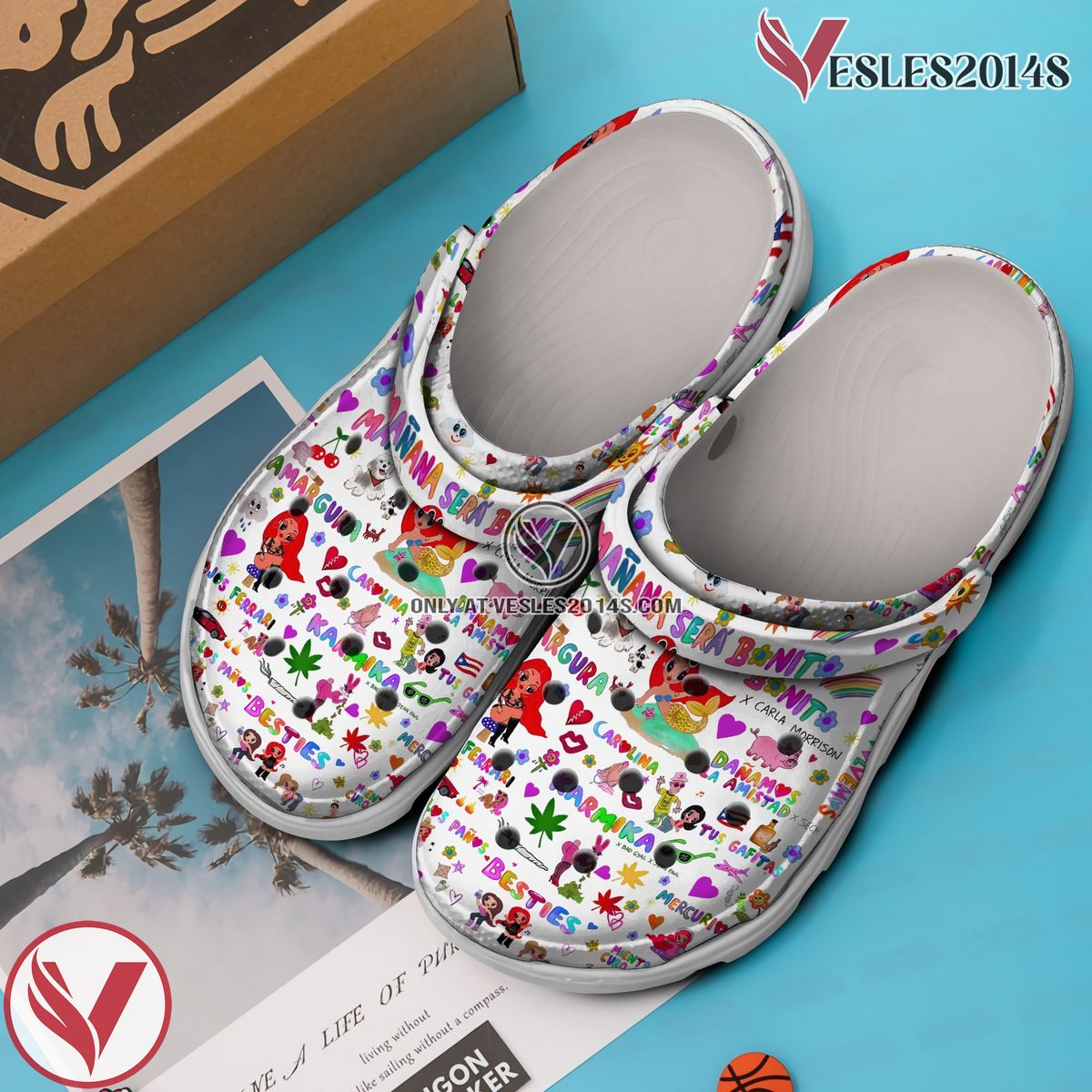 Karol G Music mañana será bonito Crocs Crocband Clogs Shoes, Unique Gifts For Fans Style 8 - Vesles2014S 3