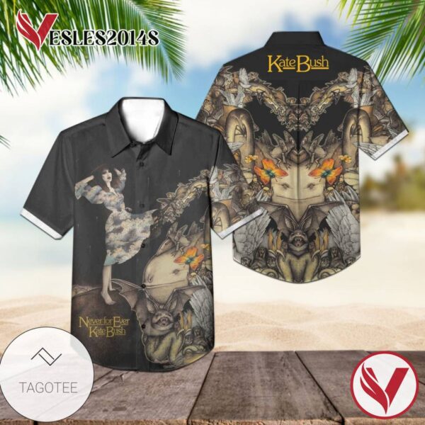 Kate Bush Never For Ever Album Cover Hawaiian Shirt, Best Gift For Music Lovers Vesles2014S