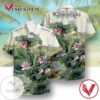 Kawasaki Lotus Hawaiian Graphic Print Short Sleeve Hawaiian Casual Shirt Vesles2014S
