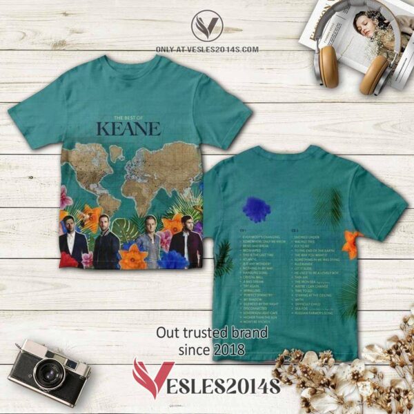 Keane Band The Best Of Keane Album 3D T-Shirt, Perfect Gifts For Music Lovers - Vesles2014S