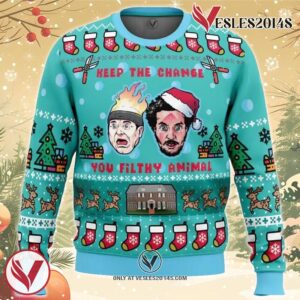 Keep The Change Home Alone Ugly Christmas Sweater, Unique Christmas Gift For Fans - Vesles2014S