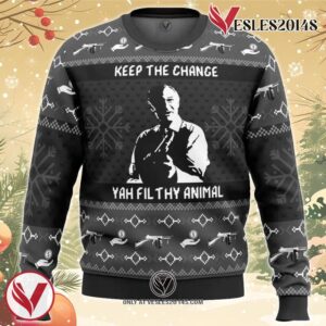 Keep the Change Yah Filthy Animal Home Alone Ugly Christmas Sweater, Unique Christmas Gift For Fans - Vesles2014S