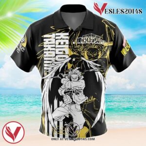 Keigo Takami (Hawks) My Hero Academia Hawaiian Button Up Shirt, Perfect Gifts For Anime Lovers - Vesles2014S