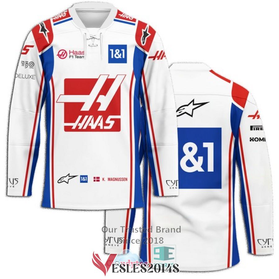 Kevin Magnussen Hass F1 Team 1&1 Hockey Jersey, Trending Gifts For Fans - Vesles2014s