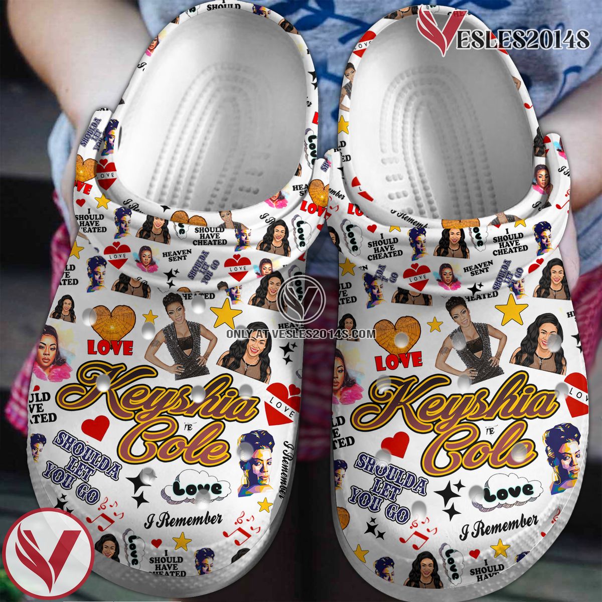 Keyshia Cole Music Crocs Crocband Clogs Shoes, Unique Gifts For Fans - Vesles2014S