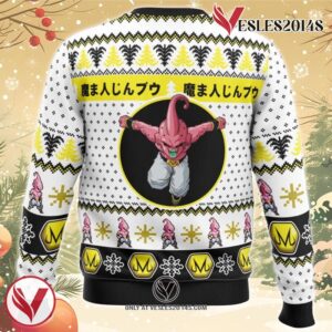 Kid Buu Face Dragon Ball Z Ugly Christmas Sweater, Unique Christmas Gift For Fans - Vesles2014S 1
