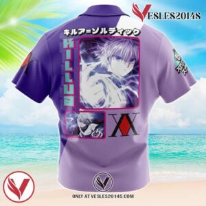 Killua Zoldyck V3 Hunter x Hunter Hawaiian Button Up Shirt, Perfect Gifts For Anime Lovers - Vesles2014S 1