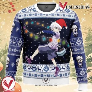Killua Zoldyck v2 Hunter X Hunter Ugly Christmas Sweater, Unique Christmas Gift For Fans - Vesles2014S