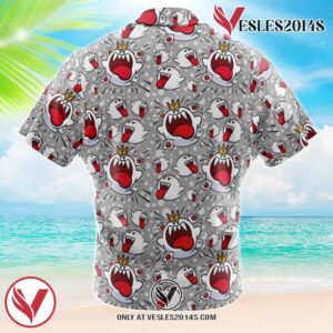 King Boo and Boo Ghosts Mario Bros Hawaiian Button Up Shirt, Perfect Gifts For Anime Lovers - Vesles2014S 1