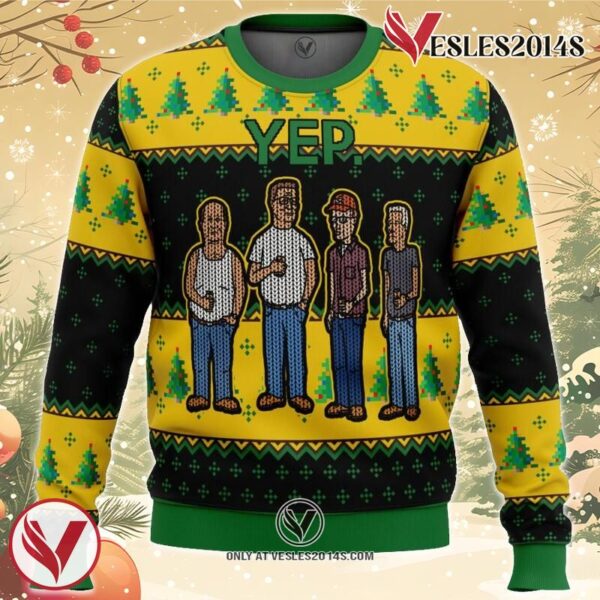 King of the Hill Yep Ugly Christmas Sweater, Unique Christmas Gift For Fans - Vesles2014S
