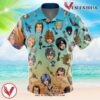 Kingdom Hearts Pattern Hawaiian Button Up Shirt, Perfect Gifts For Anime Lovers - Vesles2014S