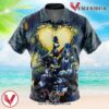 Kingdom Hearts Starry Night Hawaiian Button Up Shirt, Perfect Gifts For Anime Lovers - Vesles2014S