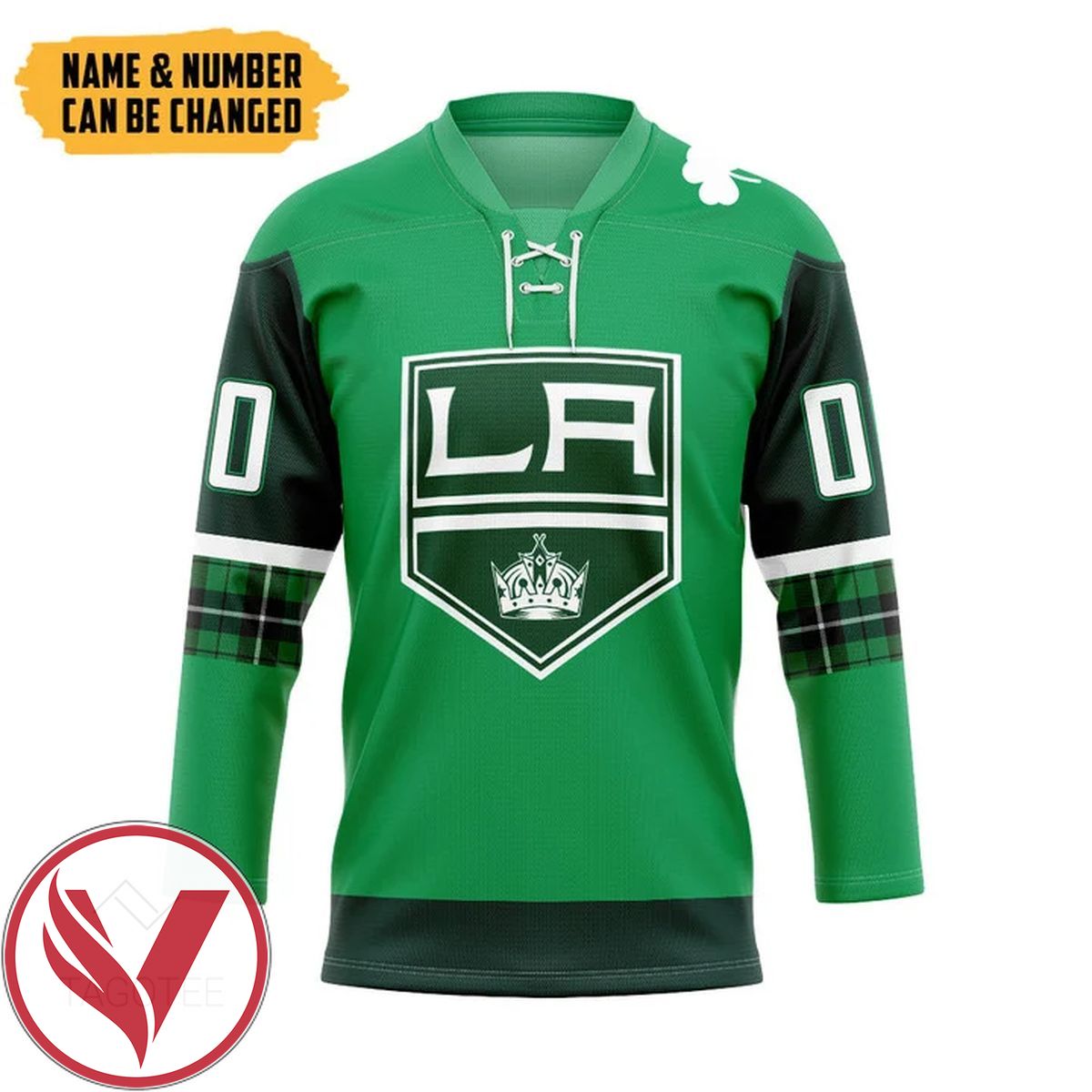 Kings St. Patrick's Day Custom Name Custom Number Hockey Jersey, Trending Gifts For Fans - Vesles2014s