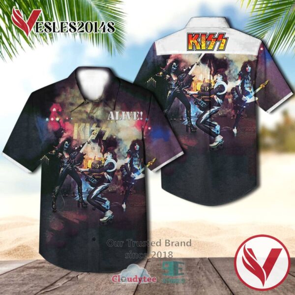 Kiss Alive Casual Hawaiian Shirt, Best Gifts For Summer Vesles2014S