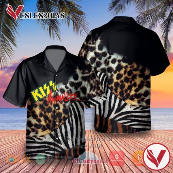 Kiss Animalize Album Hawaiian Shirt, Best Gift For Music Lovers Vesles2014S