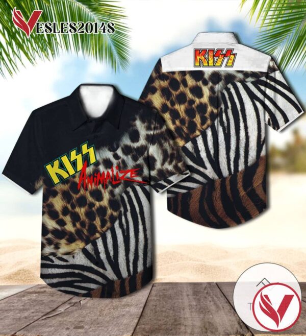 Kiss Animalize The Twelfth Studio Album Cover Hawaiian Shirt, Best Gift For Music Lovers Vesles2014S
