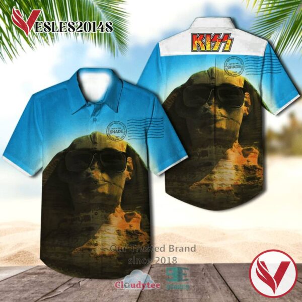 Kiss Band Hot in the Shade Album Hawaiian Shirt, Best Gift For Music Lovers Vesles2014S
