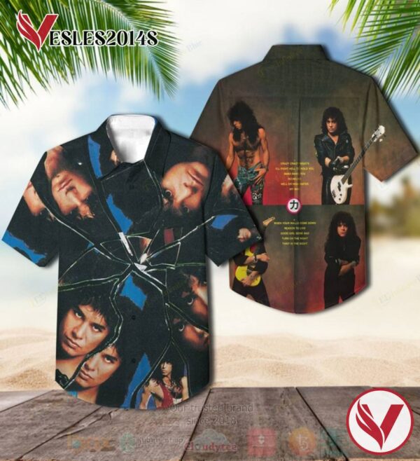 Kiss Crazy Nights Album Hawaiian Shirt, Best Gift For Music Lovers Vesles2014S