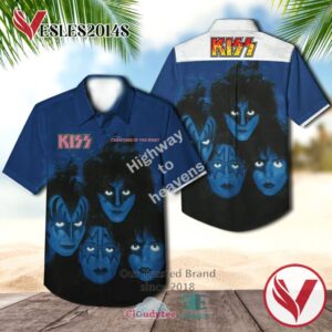 Kiss Creatures Of The Night Casual Hawaiian Shirt, Best Gifts For Summer Vesles2014S 1