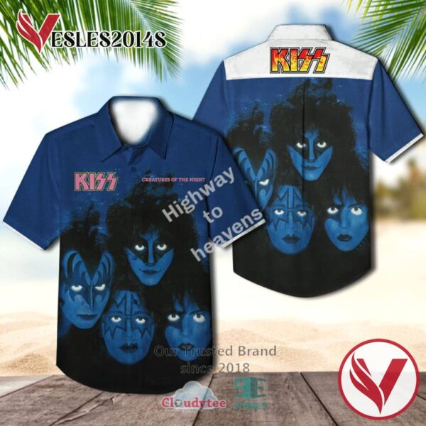 Kiss Creatures Of The Night Casual Hawaiian Shirt, Best Gifts For Summer Vesles2014S 1
