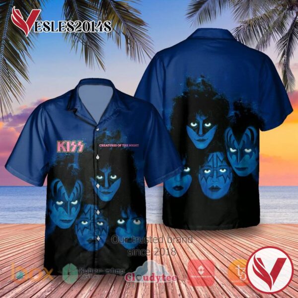 Kiss Creatures of the Night Album Hawaiian Shirt, Best Gift For Music Lovers Vesles2014S