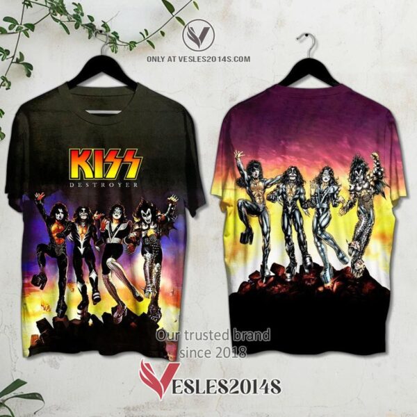 Kiss-Destroyer Album 3D Shirt, Unique Gifts For Music Lovers - Vesles2014S