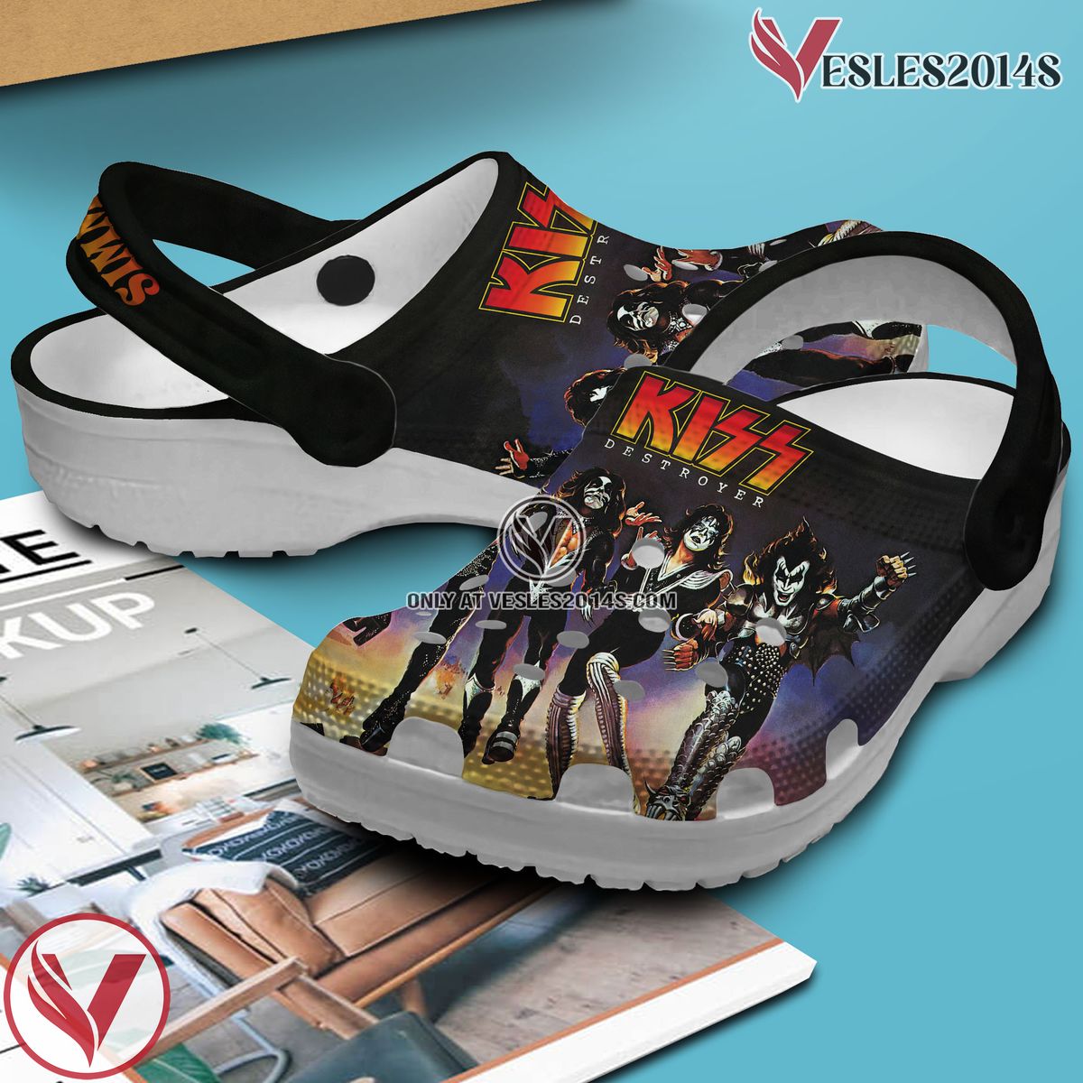 Kiss Destroyer Music Crocs Crocband Clogs Shoes, Unique Gifts For Fans - Vesles2014S 3