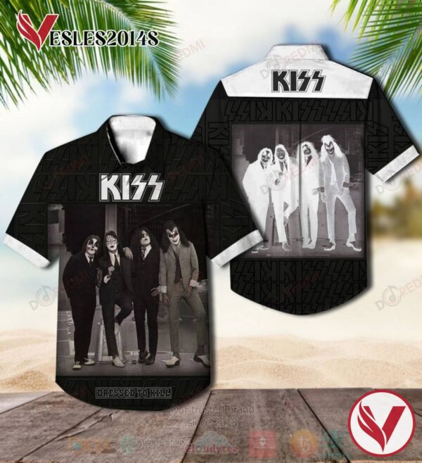 Kiss Dressed to Kill Album Hawaiian Shirt, Best Gift For Music Lovers Vesles2014S