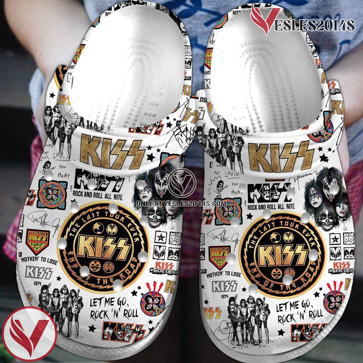 Kiss End Of The Road World Tour Music Crocs Crocband Clogs Shoes, Unique Gifts For Fans Style 3 - Vesles2014S