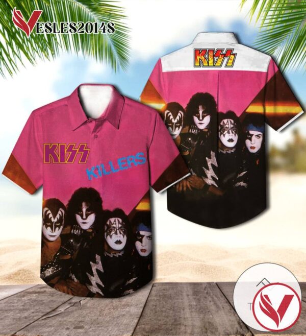 Kiss Killers The Second Compilation Album Cover Hawaiian Shirt, Best Gift For Music Lovers Vesles2014S