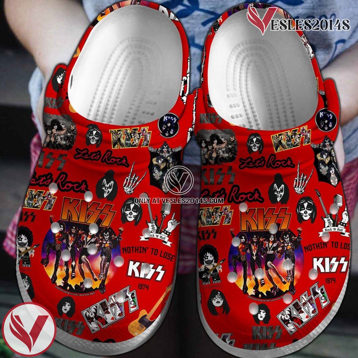 Kiss Let’s Me Rock Band Music Crocs Crocband Clogs Shoes, Unique Gifts For Fans Style 2 - Vesles2014S
