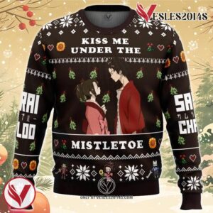 Kiss Me Under The Mistletoe Samurai Champloo Ugly Christmas Sweater, Unique Christmas Gift For Fans - Vesles2014S