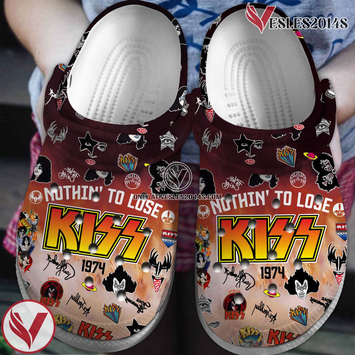 Kiss Music Crocs Crocband Clogs Shoes, Unique Gifts For Fans Style 14 - Vesles2014S