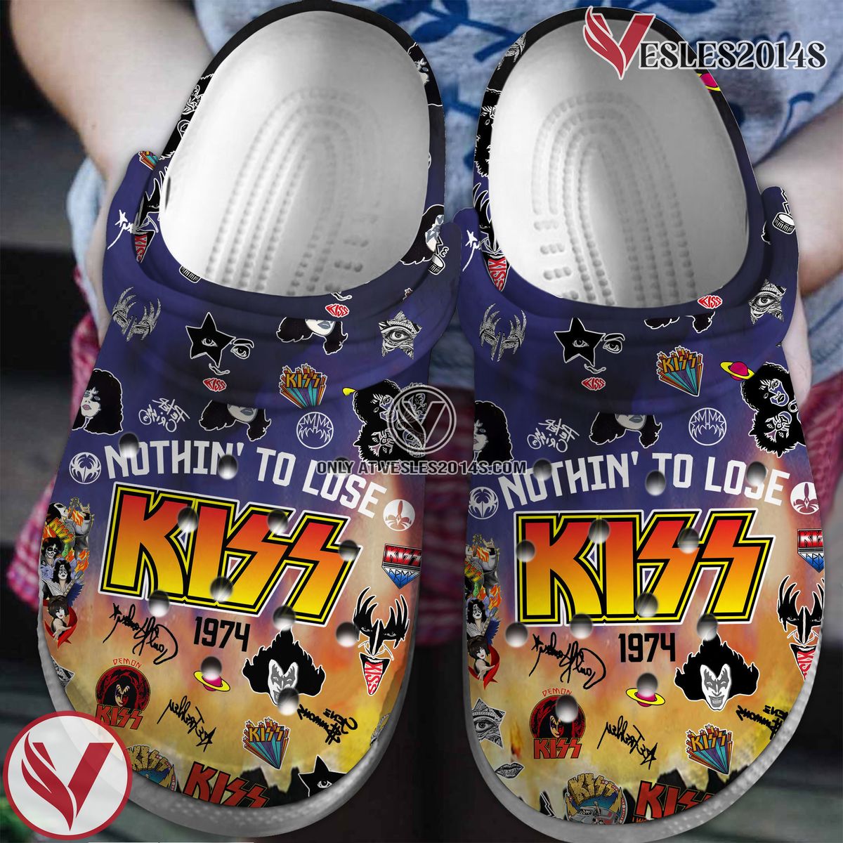 Kiss Music Crocs Crocband Clogs Shoes, Unique Gifts For Fans Style 2 - Vesles2014S