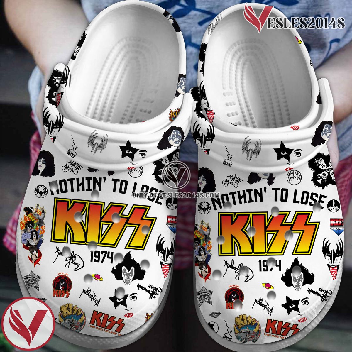 Kiss Music Crocs Crocband Clogs Shoes, Unique Gifts For Fans Style 3 - Vesles2014S