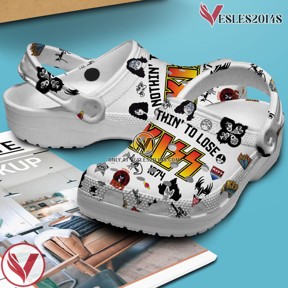Kiss Nothing To Lose Music Crocs Crocband Clogs Shoes, Unique Gifts For Fans Style 2 - Vesles2014S 2