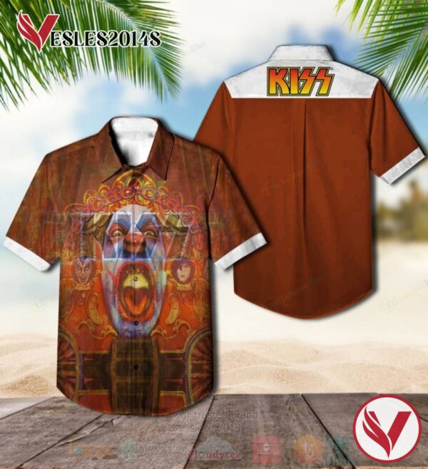 Kiss Psycho Circus Album Hawaiian Shirt, Best Gift For Music Lovers Vesles2014S