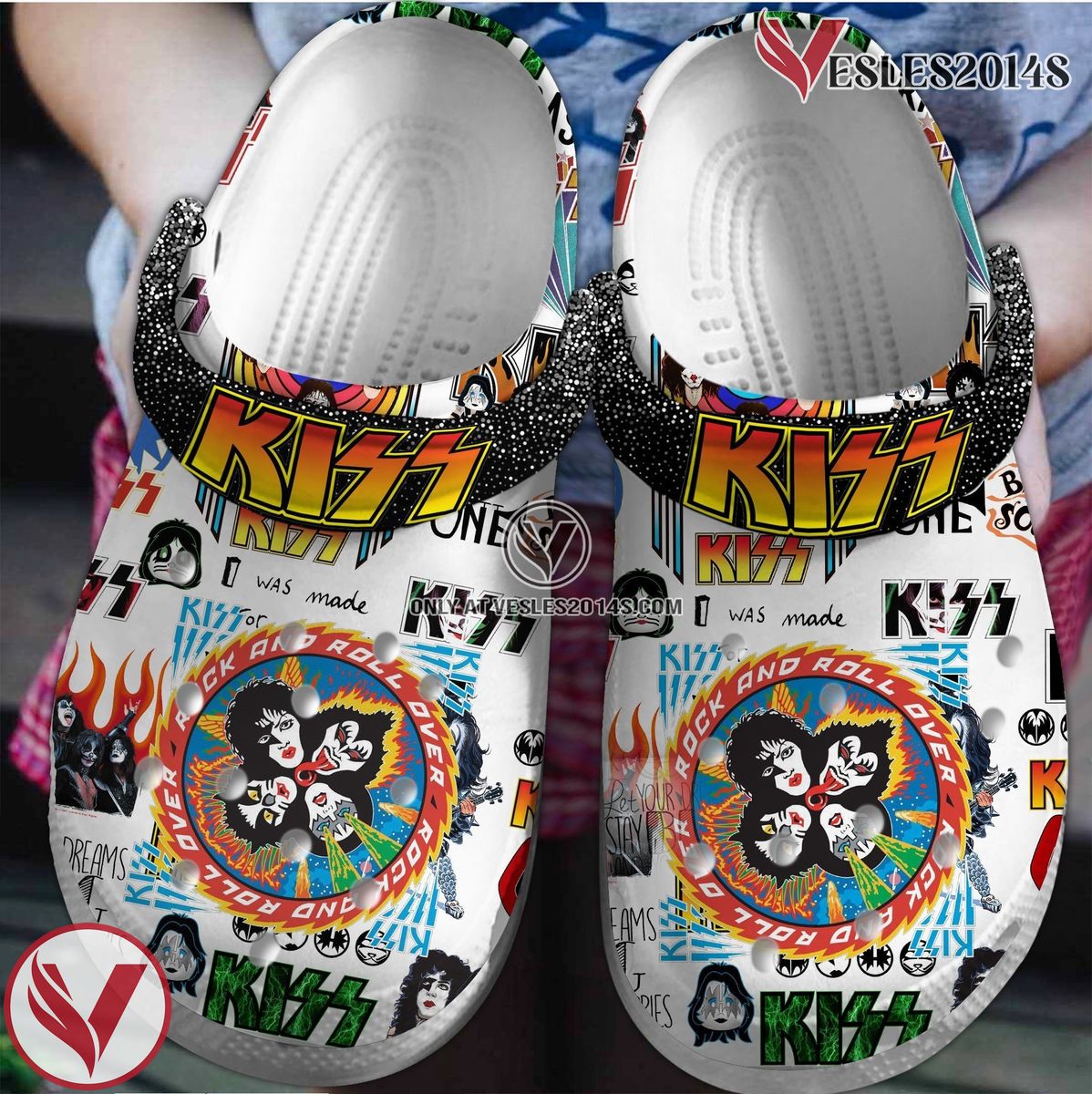Kiss Rock Band Music Crocs Crocband Clogs Shoes, Unique Gifts For Fans Style 2 - Vesles2014S