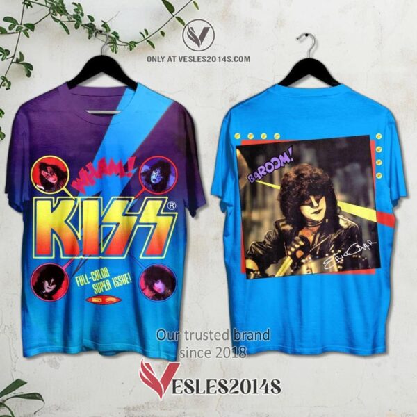 Kiss-Super Issue Album Blue 3D Shirt, Unique Gifts For Music Lovers - Vesles2014S