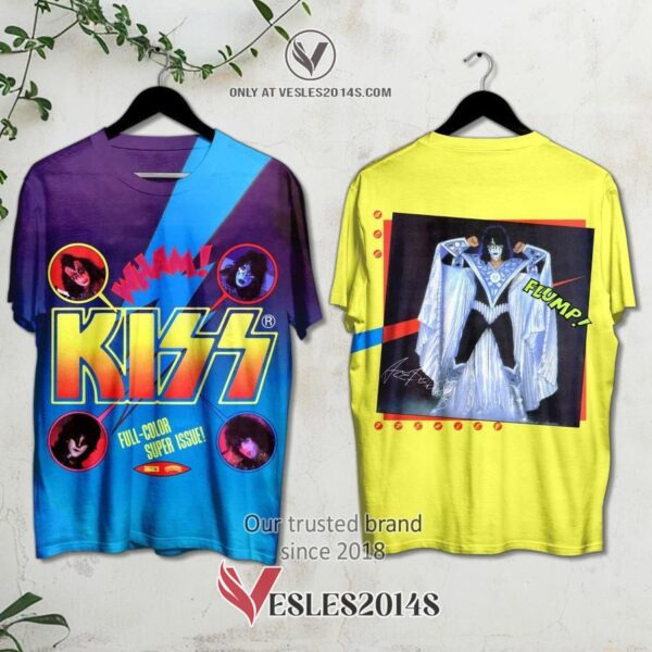 Kiss-Super Issue Album Yellow 3D Shirt, Unique Gifts For Music Lovers - Vesles2014S