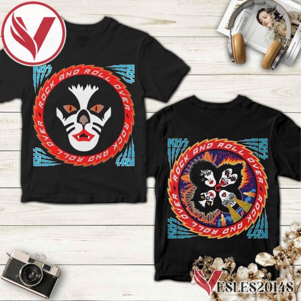 Kiss The Catman Rock And Roll Over Album Cover  Shirt, Perfect Gifts For Music Lovers - Vesles2014S