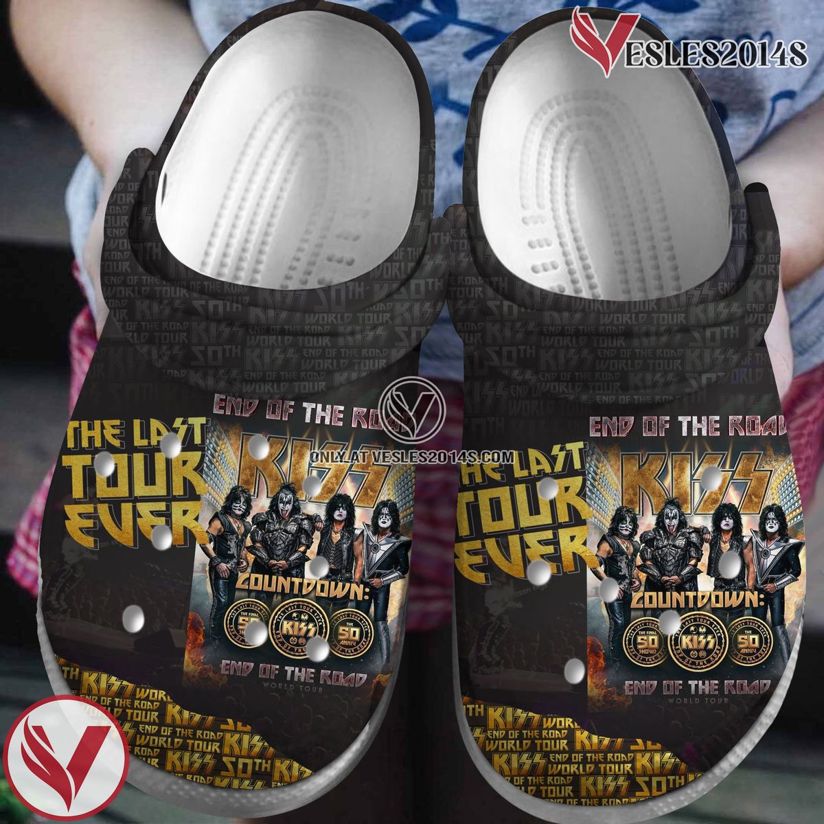 Kiss The Last Tour Ever Music Crocs Crocband Clogs Shoes, Unique Gifts For Fans - Vesles2014S