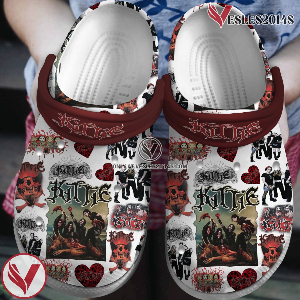 Kittie Music Crocs Crocband Clogs Shoes, Unique Gifts For Fans Style 1 - Vesles2014S