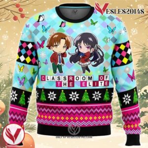 Kiyotaka And Suzune Classroom of the Elite Ugly Christmas Sweater, Unique Christmas Gift For Fans - Vesles2014S