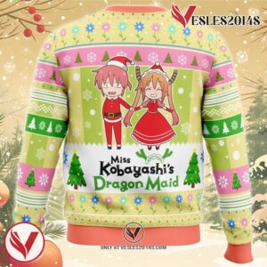 Kobayashi And Tooru Miss Kobayashi’s Dragon Maid Ugly Christmas Sweater, Unique Christmas Gift For Fans - Vesles2014S 1