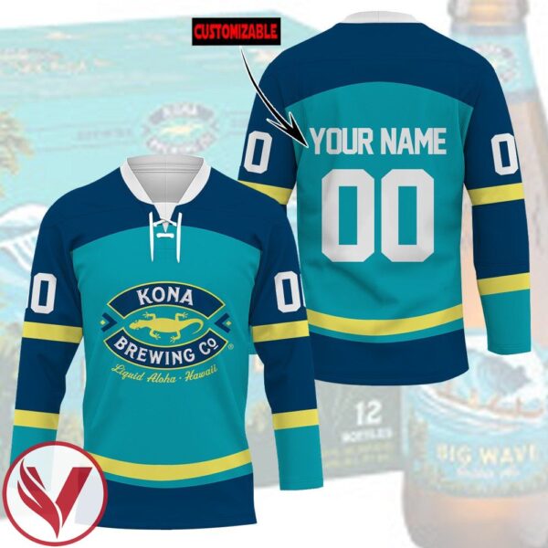 Kona Brewing Company Personalized Hockey Jersey, Trending Gifts For Fans - Vesles2014s